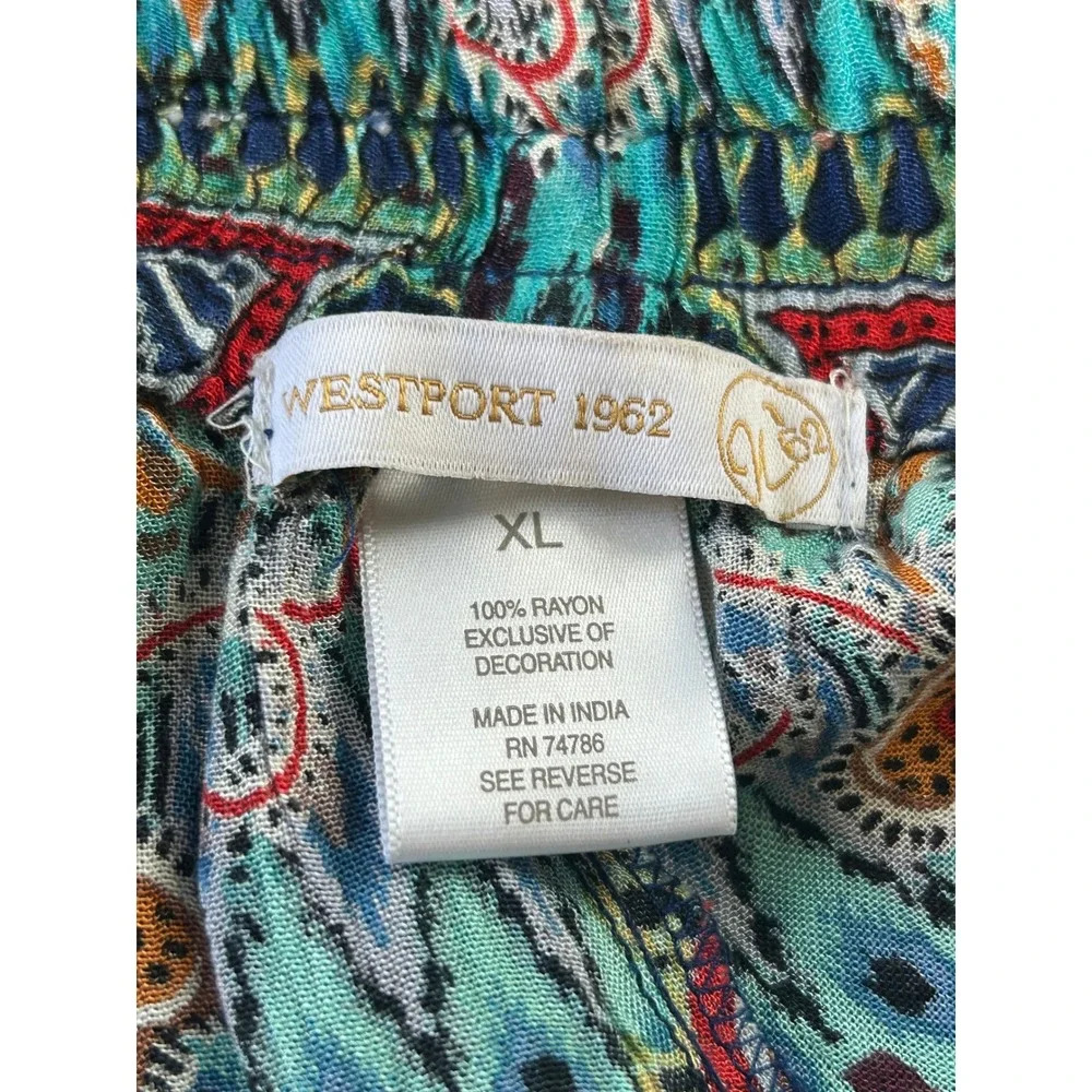 Westport 1962 Womens XL Boho Paisley hippie witchy  Lace Trim Shorts boHo, gypsy